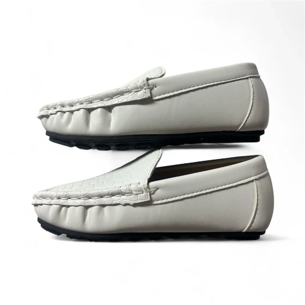 Elephantito New EU23 Toddler 6.5 Boys Leather White Loafers Wedding Easter
